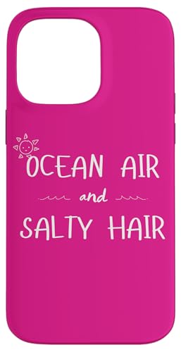 Ocean Air and Salty Hair Beach Vibes Summer Zitat Hülle für iPhone 14 Pro Max von MJ Designs