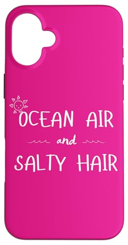 Ocean Air and Salty Hair Beach Vibes Summer Zitat Hülle für iPhone 16 Plus Ocean Air and Salty Hair Beach Vibes Summer Zitat Hülle für iPhone 16 Plus von MJ Designs