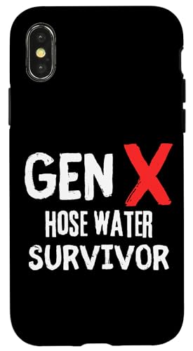 Schlauch Water Survivor Lustiges Gen X Nostalgie Zitat Hülle für iPhone X/XS Schlauch Water Survivor Lustiges Gen X Nostalgie Zitat Hülle für iPhone X/XS von MJ Designs