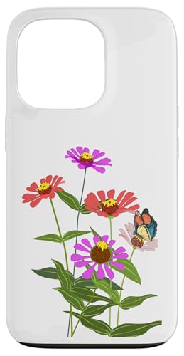 Schmetterling auf Wildblumen Aquarell Natur Kunst Design Hülle für iPhone 13 Pro von MJ Designs