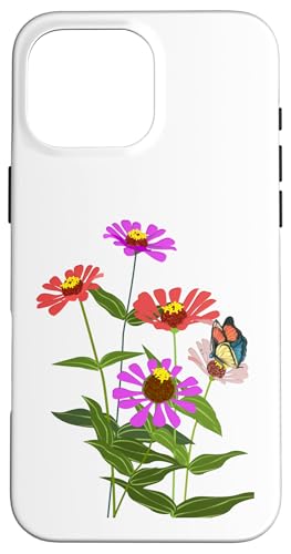 Schmetterling auf Wildblumen Aquarell Natur Kunst Design Hülle für iPhone 16 Pro Max von MJ Designs