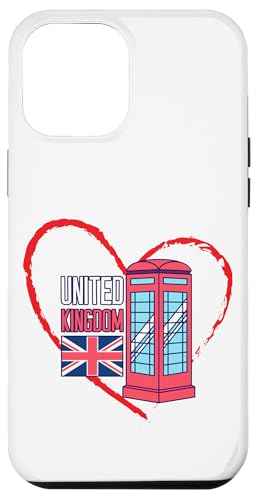 Telefonzelle mit Herz-Flagge "I Love the United Kingdom" Hülle für iPhone 12 Pro Max von MJ Designs