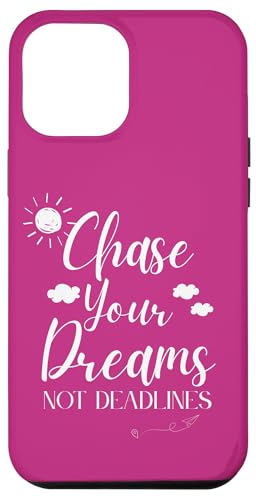 Verfolge deine Träume, nicht deine Deadlines Hülle für iPhone 12 Pro Max von MJ Designs