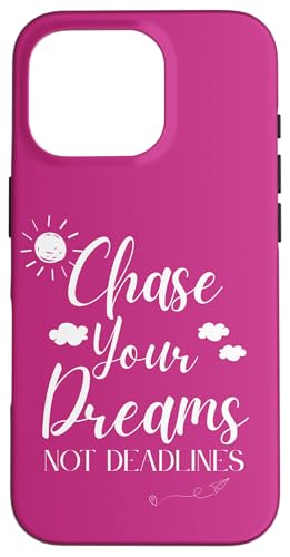 Verfolge deine Träume, nicht deine Deadlines Hülle für iPhone 16 Pro von MJ Designs