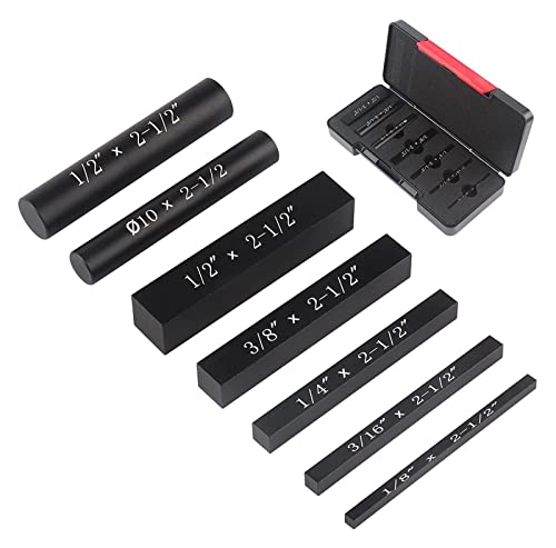 15 STÜCKE 7 STÜCKE Setup Blocks Höhenmessgerät Set Präzise Aluminium Messblock Holzbearbeitung Setup Bars for Router Tischkreissäge Messwerkzeug(Black 7PCS) von MJFVN