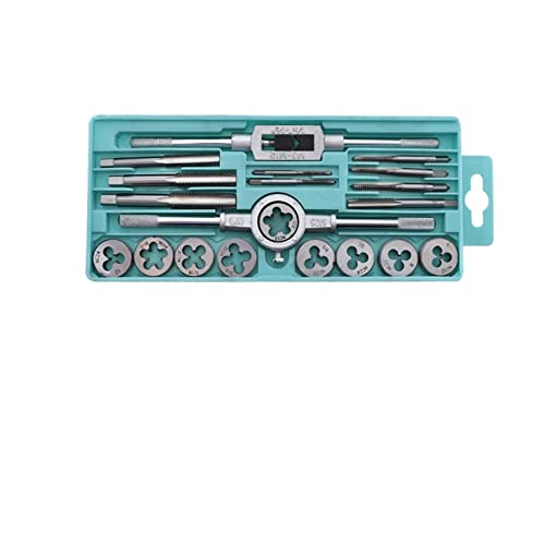 20 stücke/40 stücke Gewindeschneideisen Set Hand Gewinde Stecker Gewindebohrer Griff Legierter Stahl Zoll Gewindewerkzeug Mit Fall Zum Messen(20pcs) von MJFVN