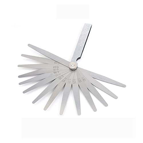 32/26/25/20 Klingen Fühlerlehre Metrischer Lückenfüller 0,02–1 mm / 0,0008–0,040 Zoll Gage Messwerkzeug for Motorventileinstellung(14pcs) von MJFVN