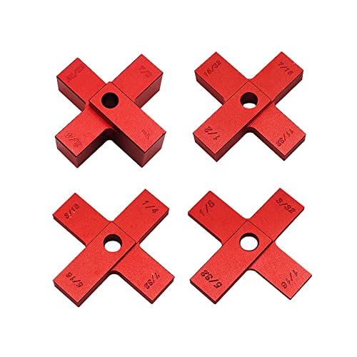 Cross Setup Blocks Höhenmessgeräte-Set 4-teilige Präzisions-Aluminium-Setup-Stangen for Fräser- und Tischkreissägen-Zubehör Holzbearbeitungs-Setup von MJFVN