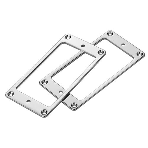 MJHYUGR 2 Für LP-E-Gitarren-Tonabnehmer Flache Metallrahmen Gitarre Ersatzteil für(Silver) von MJHYUGR