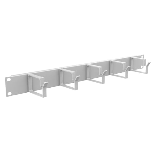 Netzwerkschrank, Serverschrank 19 Zoll Rack - 6HE - 7HE - 9 HE - 12HE - 16HE - 400 mm Tiefe – Wandmontage - Montiert - Sicherheitsglastür - Grau (Kabel-Rangierpanel Hellgrau) von MK-Digital