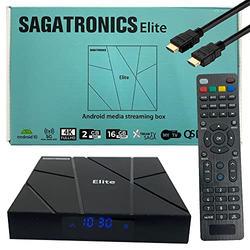 Sagatronics Elite 4K Android 10 OTT Streamer Multimedia 2GB RAM 16GB Flash WiFi Schwarz Sagatronics Elite 4K Android 10 OTT Streamer Multimedia 2GB RAM 16GB Flash WiFi Schwarz von MK-Digital