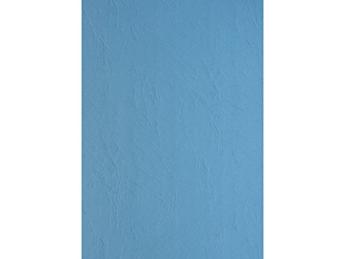 100 PREMIUM Einbanddeckel Lederstruktur A4, 240g/m², 297 x 210 mm, Rückenkarton (Lasurblau) von MK Marc Kindermann