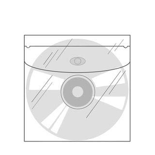 MK Marc Kindermann 100 Premium CD-Taschen selbstklebend | Transparent | Mit Klappe und SK-Verschluss | 100 Stück | CD-Hüllen zum Einkleben | Selbstklebende Hüllen für CD, DVD und Blu-ray von MK Marc Kindermann