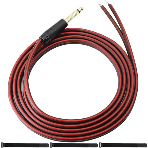 MKBKLLJY 1St. 1/4 TS-Stecker zu blanken Lautsprecherkabel 6.5FT 16AWG positive rote Drahtmarkierung reines Kupfer Shell vergoldet TS Stecker 6.5mm Mono männlich Stecker mit Kabelbinder für DJ DIY MKBKLLJY 1St. 1/4 TS-Stecker zu blanken Lautsprecherkabel 6.5FT 16AWG positive rote Drahtmarkierung reines Kupfer Shell vergoldet TS Stecker 6.5mm Mono männlich Stecker mit Kabelbinder für DJ DIY von MKBKLLJY