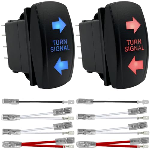 MKBKLLJY 2St. Blinker-Wippschalter 7-polig ON-Off-ON 12V 20A DPDT Kippschalter Blau/Rot LED Licht mit Überbrückungskabel Set für ARB Carling NARVA 4x4 UTV ATV RZR SXS MKBKLLJY 2St. Blinker-Wippschalter 7-polig ON-Off-ON 12V 20A DPDT Kippschalter Blau/Rot LED Licht mit Überbrückungskabel Set für ARB Carling NARVA 4x4 UTV ATV RZR SXS von MKBKLLJY