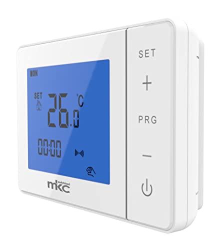 Melchioni MKC MK-683 Digitales Chronothermostat mit Wochenprogrammierung, batteriebetrieben, Elegantes Design und Display mit Hintergrundbeleuchtung, geeignet für Wandboiler Melchioni MKC MK-683 Digitales Chronothermostat mit Wochenprogrammierung, batteriebetrieben, Elegantes Design und Display mit Hintergrundbeleuchtung, geeignet für Wandboiler von MKC