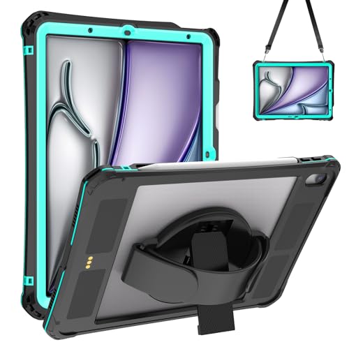 wasserdichte Hülle für iPad Air 11 Zoll 6 Generation,M2 2024, [Integrierter Displayschutz & Stifthalter & Ständer] Robuste Ganzkörperhülle für iPad Air 6 5 4 Generation (11/10,9 Zoll,2024/2022/2020) von MKERED
