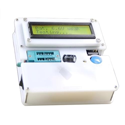 Digitales LCR-Messgerät Hochpräzises LCR-ESR-Kapazitätsmessgerät for Transistoren, Bausatz for Selbermachen, mit vollfarbiger Grafikanzeige und klaren Messwerten Reaktiver Komponentenanalysator(White von MKHFP