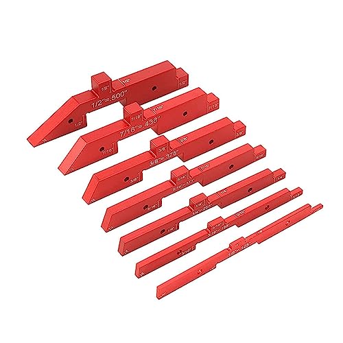 Präzisions-Endmaß 7-teilige Aluminium-Präzisions-Einstellblöcke, Höhenlehren-Set for Oberfräse, Tischkreissägen-Zubehör und Winkel-Holzbearbeitungs-Einrichtung für Werkstattkalibrierung und -prüfung Präzisions-Endmaß 7-teilige Aluminium-Präzisions-Einstellblöcke, Höhenlehren-Set for Oberfräse, Tischkreissägen-Zubehör und Winkel-Holzbearbeitungs-Einrichtung für Werkstattkalibrierung und -prüfung von MKHFP