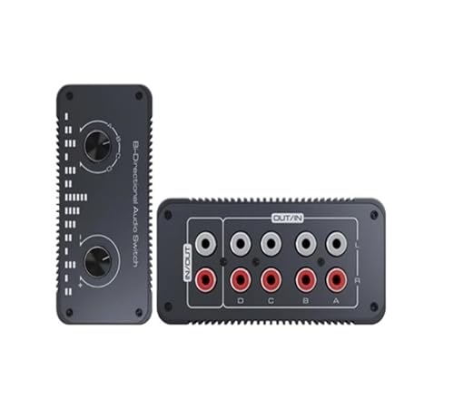 Schaltgerät 2 Rcal-Stereo-Kopfhörer-Klinkenstecker, Buchse, Umschalter, 4-in-1-Verstärker, Lautsprecher, 1-in-4-Out-schalter, zwei We Erweiterte Kompatibilität von MKHFP