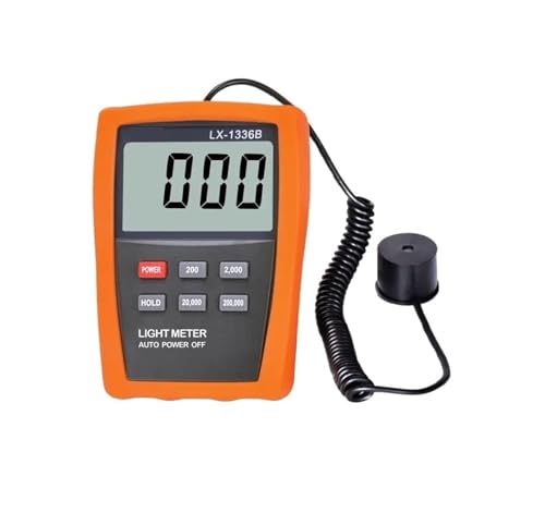 Tragbarer UV-Detektor LX1336B LCD Digital Lux Meter 10-200000 Cd/m2 Licht Meter Linear UV Helligkeit Detektor for Auge CRT TV LED Bildschirm Daten Halten Messung von ultraviolettem Licht von MKHFP