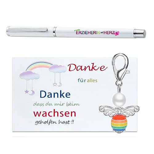 MKISHINE Motivation Kugelschreiber Schutzengel Lehrer Geschenk Abschied Erzieherin Tagesmutter Kita Kindergarten Lehrerin Geschenk, Geschenke für Lehrerinnen, Abschluss Geschenk von MKISHINE