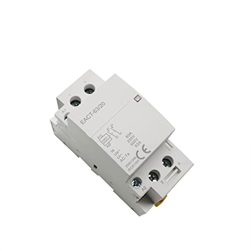 Ersatzteile Schütz 2p 32-63a 220v 230v 50/60hz DIN-Schiene Haushalt AC Modularer Schützschalter -Controller 2no 2nc 1no 1nc DIY Smart Home Haus Hotel Industrieelektrik (Farbe: 40a-2nc) (Color : 63a-1 von MKNAZ