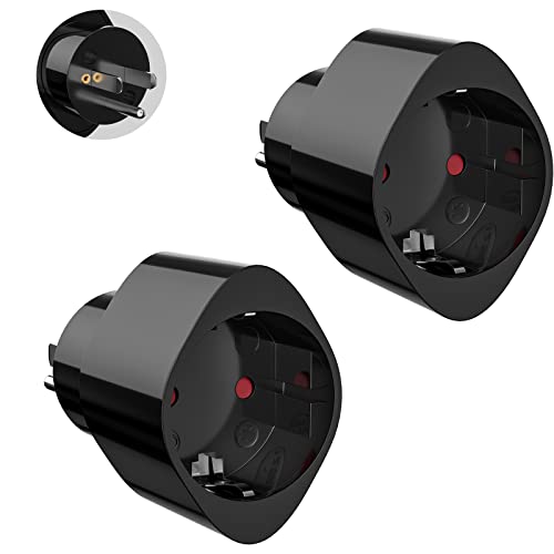 2 Stück USA Adapter Stecker Reiseadapter Steckdosenadapter, Typ-B Steckdosen EU zu Amerika Reisestecker Netzadapter für Mexiko Thailand Kanada-Schwarz von MKSENSE