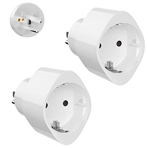 2 Stück USA Adapter Stecker Reiseadapter Steckdosenadapter, Typ-B Steckdosen EU zu Amerika Reisestecker Netzadapter für Mexiko Thailand Kanada - Weiß von MKSENSE