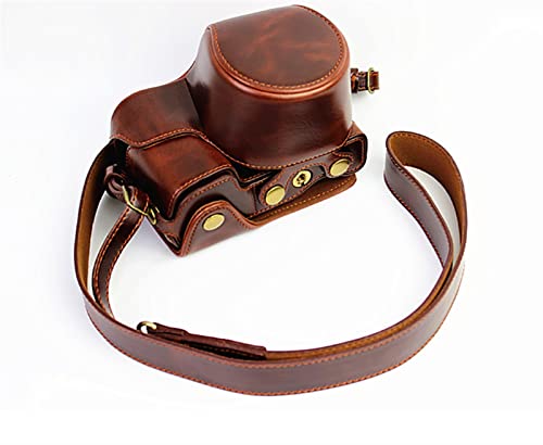MKTKFVVEX Pu. Ledertasche Kameratasche Schutzabdeckungstasche for Batterieöffnung A6000 ILCE-6100 A6100 A6400 A6300 ILCE-6400 Fit for Sony Kameratasche(Coffee) von MKTKFVVEX