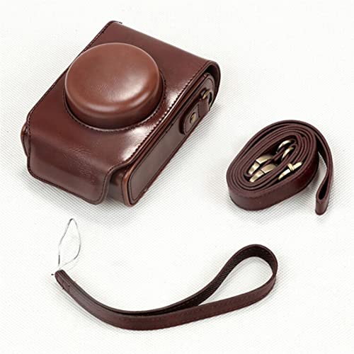 MKTKFVVEX Pu. Ledertasche for Umhängetasche Kameratasche Fall Fit for Panasonic Fit for Lumix LX7 LX5 LX3 LX10 LX15 Kameratasche(Coffee 2) von MKTKFVVEX