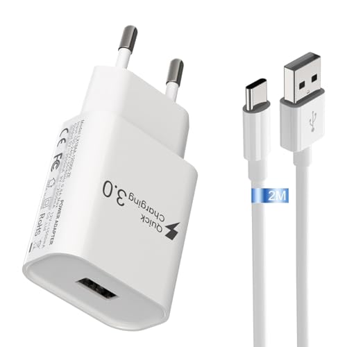 Type-C Chargeur Rapide pour Samsung Galaxy A14, A13, A15, A12, 4G/5G, S10, S9, S8, A04S, A05S, A33, A23, A32, A21S, A53, S24, S23, S22, S21, S20. Kompatibel Xiaomi Note9, Huawei. avec 2 m Câble USB C Type-C Chargeur Rapide pour Samsung Galaxy A14, A13, A15, A12, 4G/5G, S10, S9, S8, A04S, A05S, A33, A23, A32, A21S, A53, S24, S23, S22, S21, S20. Kompatibel Xiaomi Note9, Huawei. avec 2 m Câble USB C von MKnenaJn