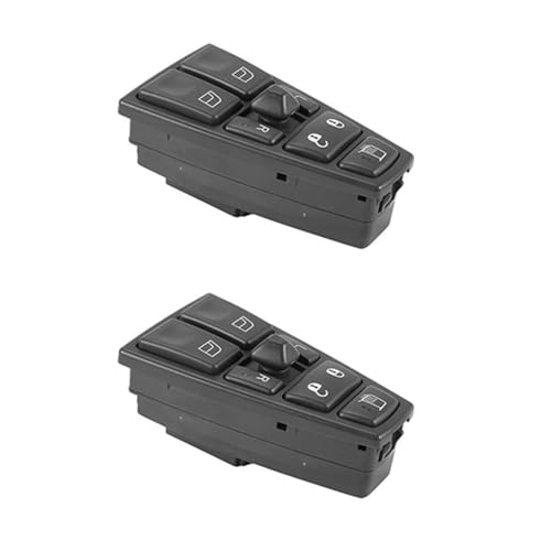 Fensterheber-Schalterknopf Auto Power Fenster Master Control Schalter Für Volvo Für Lkw FH12 FH13 FM VNL 20752918 21543897 (2PCS) von MLTLKPPVNG