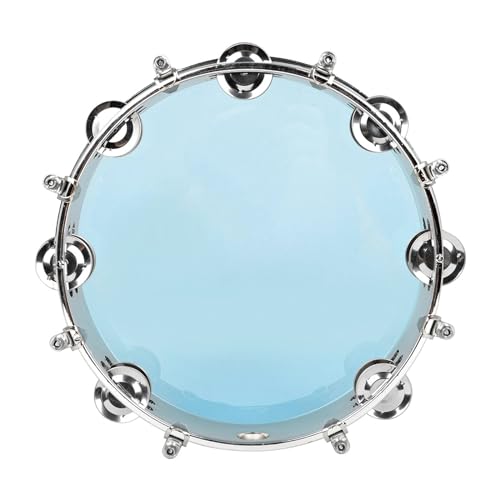 10 Zoll Doppelreihe Rund Musikalische Metallglocken Handgehaltene Percussion Drum Mit Ergonomischem von MLWSKERTY