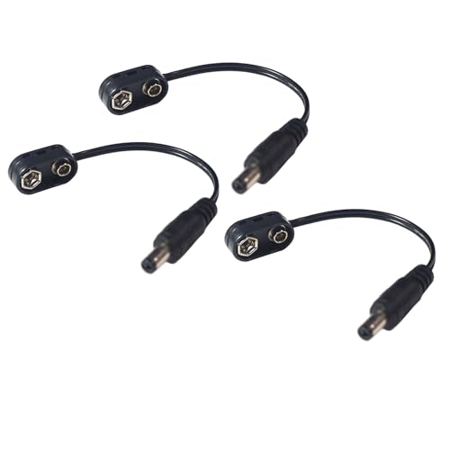 3 Stück Batterie-Clip, Stromkabel, Adapter, Stromkabel, Gitarrenkabel, 9 V, Stromkabel des Konverters 3 Stück Batterie-Clip, Stromkabel, Adapter, Stromkabel, Gitarrenkabel, 9 V, Stromkabel des Konverters von MLWSKERTY