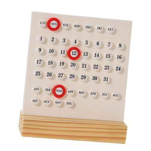 Acrylkalender Desktop Mit Holzstand Für Und Bürodekoration Kompaktmonatdatum Datum Display von MLWSKERTY