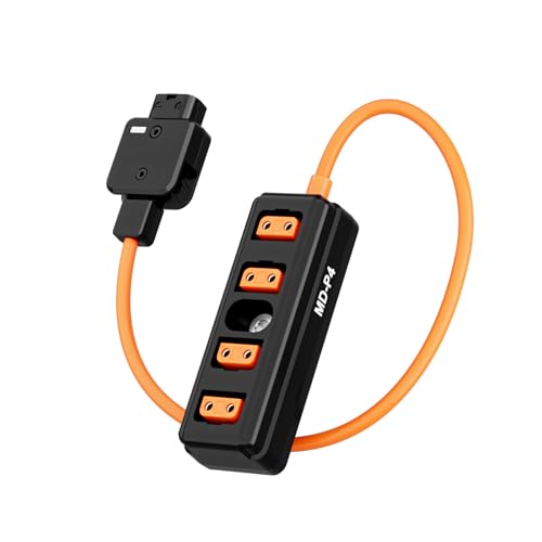 D Tippen Sie auf Stecker auf 4 weibliche Stromkabel für Kameras Verteiler Akku mit einem um 180 ° drehbaren Kopf von MLWSKERTY