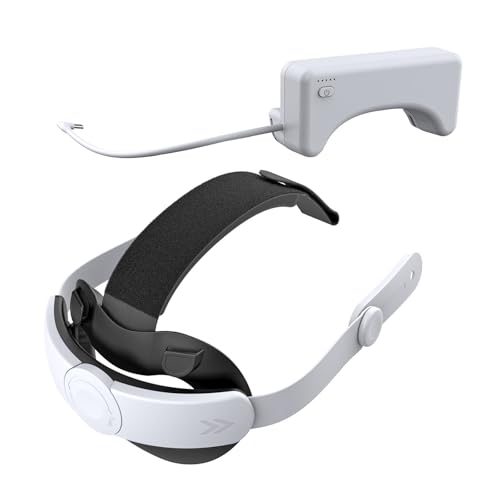 Kopfgurt Mit Akku Für 3/3s 18500 MWh Batteriepack Für Komfort Und Spielzeiten Virtual Reality Zubehör Verstellbarer Kopfgurt von MLWSKERTY