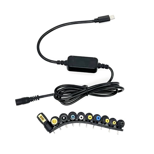 MLWSKERTY 100 W TypeC Auf DC18 5–20 V Schnellladekabel Netzkabel Mit 10 Anschlüssen Spitzenset 120 cm Kabel von MLWSKERTY