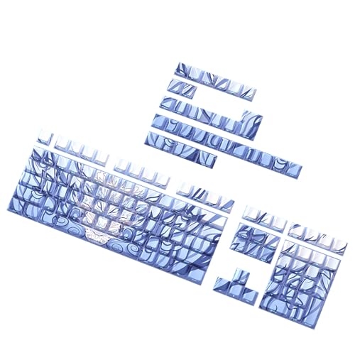 MLWSKERTY 136pcs Mechanische Tastaturschlüsselkaps Blue Orlong Keycap Beilage Seitenbeleuchtung Backbeleuchtung Tastatur Tastatur Tastatur Tastaturen von MLWSKERTY