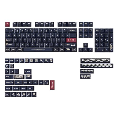 MLWSKERTY 142 Keyys Färbefarbe Sublimation Keycaps Ruinen Keycap Farbstoff Höhe D für mechanische Tastaturen von MLWSKERTY