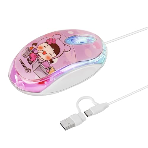 MLWSKERTY 2 in 1 USB C Typ Wire Maus für das Handy Windows7 7 LED 3 Tasten Maus Kabel MLWSKERTY 2 in 1 USB C Typ Wire Maus für das Handy Windows7 7 LED 3 Tasten Maus Kabel von MLWSKERTY