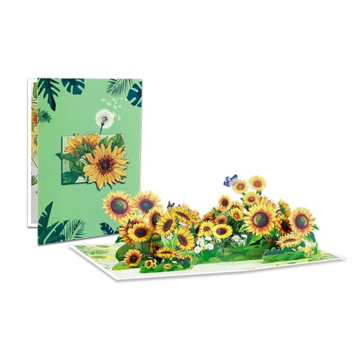 MLWSKERTY 3D-Pop-up-Grußkarte, tragbar, 3D-Blume, für einen unvergesslichen Moment, ein besonderer Segen von MLWSKERTY
