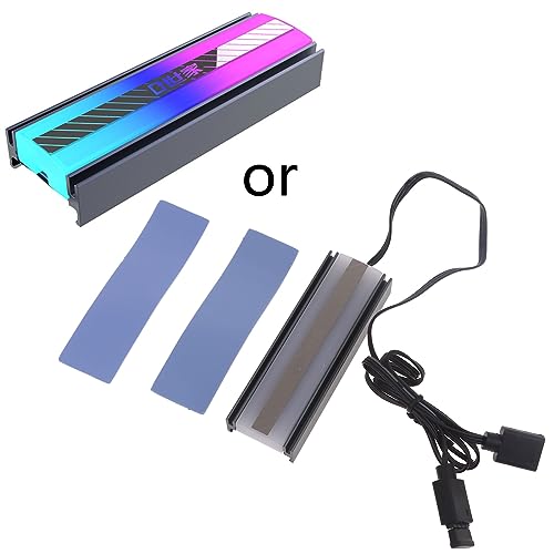 MLWSKERTY Aluminium SSD Kühlkörper NVME M.2 Kühler Passive Wärmeableitung ARGB 5V 3Pin Kühler von MLWSKERTY