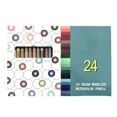 MLWSKERTY Aquarellstifte für Erwachsene, Schüler, 24 Farben, wasserlöslich, zum Ausmalen, 24 Stück MLWSKERTY Aquarellstifte für Erwachsene, Schüler, 24 Farben, wasserlöslich, zum Ausmalen, 24 Stück von MLWSKERTY
