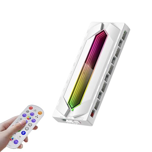 MLWSKERTY Argb Controller Kühlung Hubs Sync Hubs Netzteil Kabel Stromversorgung Splitter Argb für Verwaltung der Beleuchtung Kühlung des PC-Gehäuses von MLWSKERTY