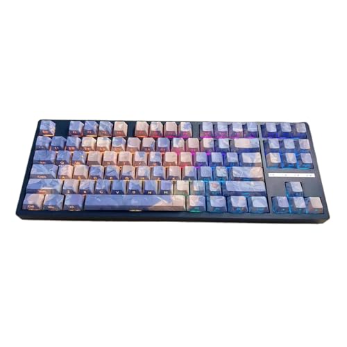 MLWSKERTY Blumen Tastenkappen 135 Tasten Seitlicher Druck Hintergrundbeleuchtung Farbsublimation Tastenkappe Mechanische Tastaturen von MLWSKERTY