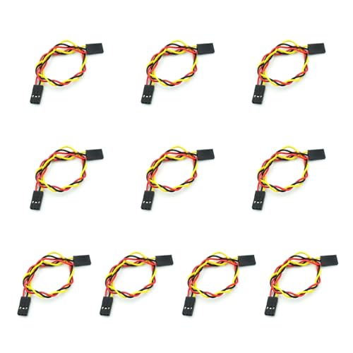MLWSKERTY Cavalier-Kabel, 2, 54 mm, 10 Stück, mit 22 AWG-Kabeln, Doppelkopf für Hörgeräte, Schaltkreise von MLWSKERTY