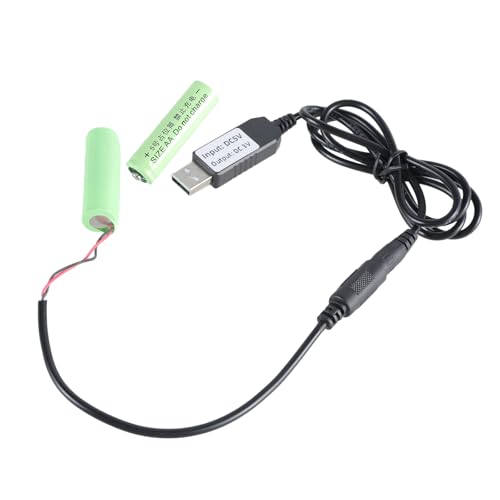 MLWSKERTY Ersatzkabel für Akku USB 3 V LR6 AA 47 24 Zoll lang Konverter Leistung USB für elektronische Instrumente von MLWSKERTY