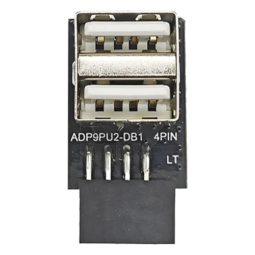 MLWSKERTY Geschwindigkeitsdaten, 9-polig, USB 2.0, Buchse, Panel, Adapter, Erweiterung, Mainboard, 9-polig, für PC von MLWSKERTY